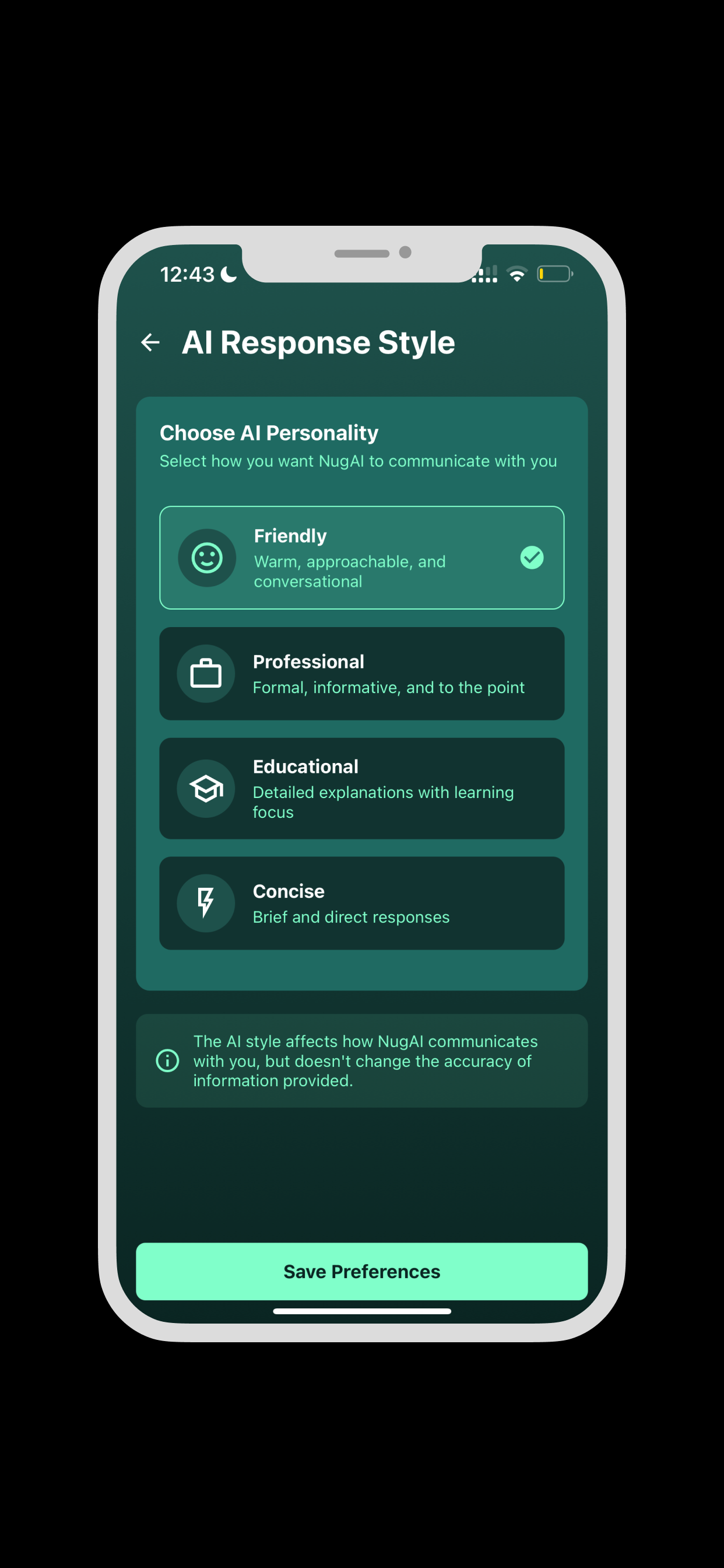 AI Response Customization
